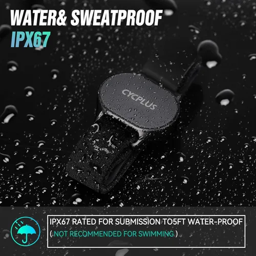 Miniatura 7 de CYCPLUS Monitor de frecuencia cardíaca de brazo, Bluetooth 5.1 ANT+ con indicador LED de zona de frecuencia cardíaca, resistente al agua IP67