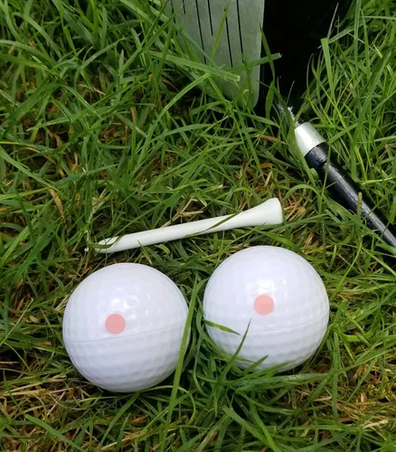 Miniatura 4 de J&M Gender Reveal Pelota de golf para baby showers y fiestas de revelación. Polvo Holi totalmente natural. Paquete de 2. Rosado