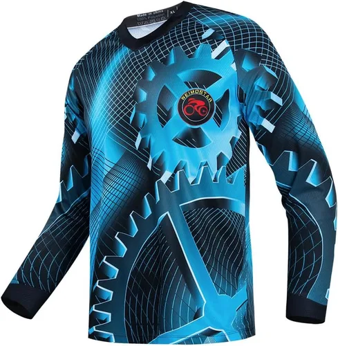 Miniatura 154 de Hotlion Camiseta de ciclismo para hombre, manga larga, MTB Motocross, ropa de carreras todoterreno