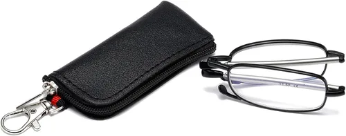 Miniatura 7 de Gafas de lectura plegables para hombres y mujeres, llavero compacto para lectores con luz azul, anteojos portátiles de bolsillo