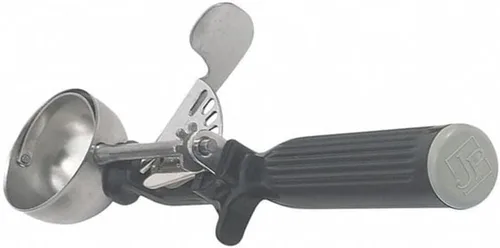 Cuchara de helado Vollrath, acero inoxidable, tamaño 6, Negro