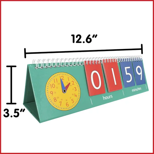 Miniatura 4 de edxeducation Rotafolio de tiempo Reloj de enseñanza para niños Aprende a decir la hora con formatos analógicos y digitales