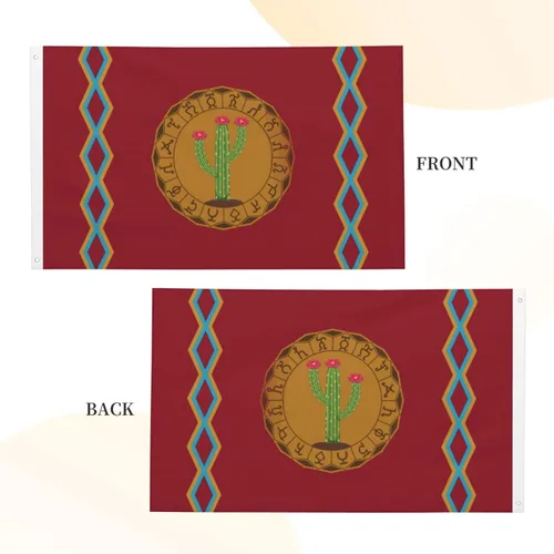 Miniatura 7 de Bandera de Panteera Wayuu de doble cara de 3 x 5 pies, banderas para exteriores, banderas decorativas duraderas para interiores y patio, banderas