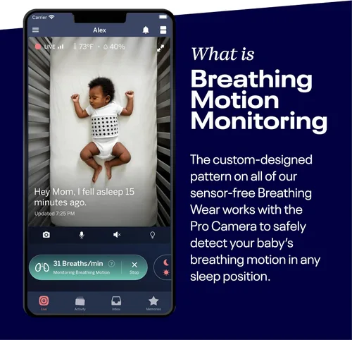 Miniatura 5 de Nanit Breathing Wear Band - 100% Cotton, Works with Nanit Pro Baby Monitor to Track Breathing Motion Sensor-Free
