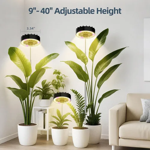 Miniatura 8 de Luz LED de crecimiento de espectro completo con ventilador de enfriamiento integrado, luces de plantas con clip para plantas