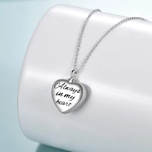 Miniatura 8 de YFN Collares de urna para cenizas, de plata de ley, alas de ángel de la guarda, collares de urna para cenizas, cremación de mascotas, joyería
