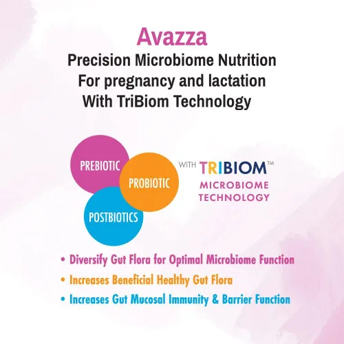 Miniatura 2 de Fórmula prenatal Avazza con fórmula TriBiom: probióticos + prebióticos + posbióticos para nutrir y estabilizar contra el intestino permeable.