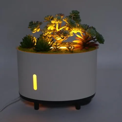 Miniatura 4 de Humidificador de plantas de simulación, 6.8 fl oz de aire silencioso humidificador de apagado automático, mini humidificador portátil