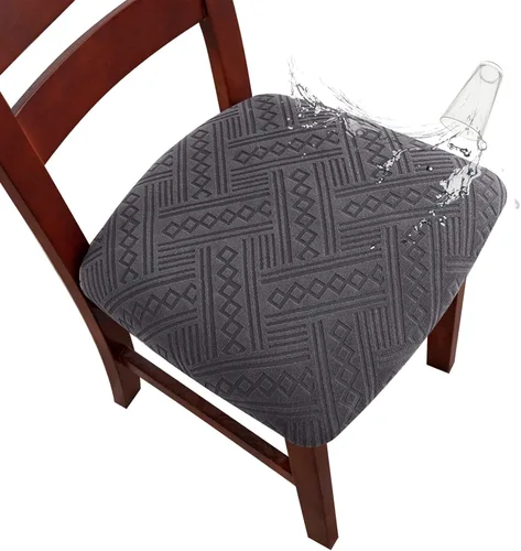 Genina Fundas Impermeables de Asiento para Silla Fundas de Silla de Comedor Fundas de Asiento Elásticas para Protector de Silla de Comedor Fundas