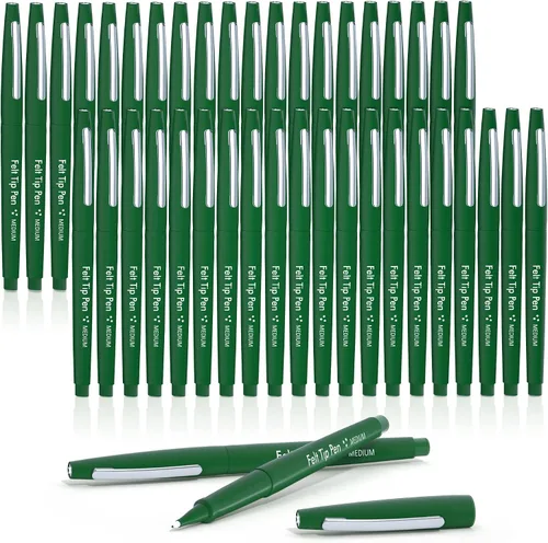 Miniatura 15 de Bolígrafos de punta de fieltro de 20 colores, bolígrafos de punta media, bolígrafos de colores surtidos Lelix para diario, escribir, tomar notas