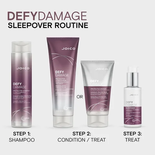 Miniatura 6 de Joico Tratamiento nutritivo Defy Damage Sleepover durante la noche Suaviza y suaviza instantáneamente Fortalece los lazos Reduce la rotura