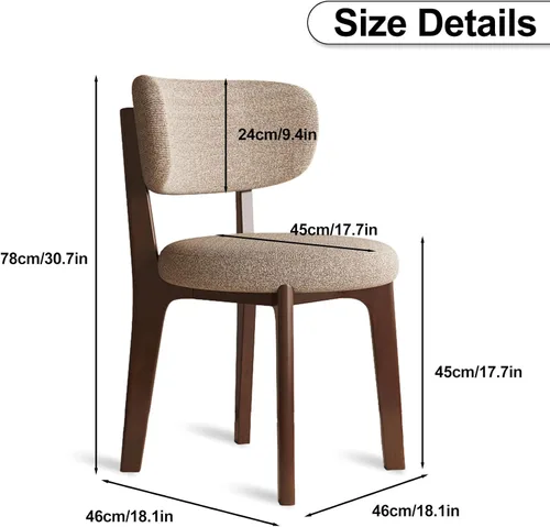 Miniatura 2 de Sillas de comedor de nogal, juego de sillones 2/4, juego de comedor moderno de mediados de siglo con patas de madera silla de comedor para cocina