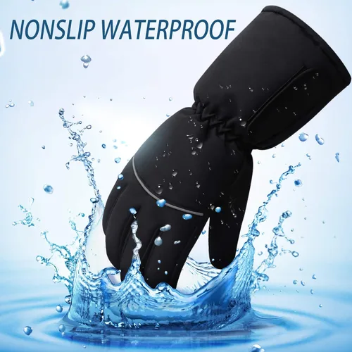 Miniatura 6 de Guantes calefactados, guantes eléctricos calefactados para campamento, calentadores de manos, guantes cálidos de invierno para hombres y mujeres
