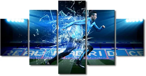 Miniatura 52 de TUMOVO Lienzo decorativo para pared, cuadro de Cristiano Ronaldo, cuadros de club de fútbol, impresiones en lienzo, póster de arte de pared, arte