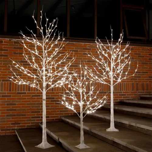 Miniatura 10 de Tybeeu Árbol de abedul iluminado de 3 pies con 64 luces LED blancas cálidas para decoración de vacaciones, diseño realista, certificado UL