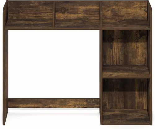 Miniatura 7 de Furinno Estante de escritorio clásico, gabinete de escritorio de 5 estantes, estante para libros, organizador de escritorio de 3 niveles