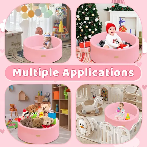 Miniatura 5 de HARBOLLE Pelotas redondas suaves de espuma viscoelástica de 35.4 pulgadas, no incluidas, corralito para interiores y exteriores, para bebés y niños