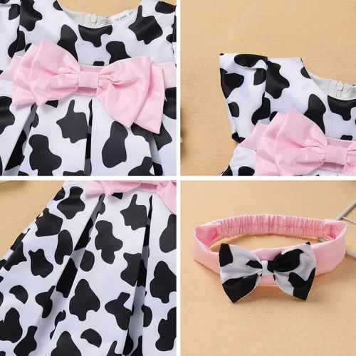 Miniatura 6 de Vestido floral de satén para niñas recién nacidas, vestido de fiesta de princesa, lazo de cumpleaños, comunión, bautismo, para sesión de fotos