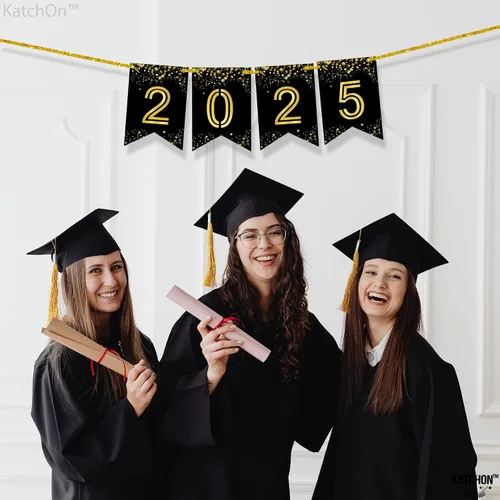 Miniatura 6 de Katchon, Cartel brillante de graduación 2025 – Grande de 10 pies, sin bricolaje Cartel de feliz graduación 2025, decoraciones de graduación clase