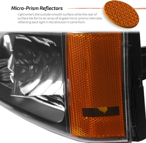 Miniatura 7 de AKKON - Para 2003-2006 Chevy Silverado Avalanche, faros delanteros negros con bisel, lámparas de defensa para conductor+pasajero, par de luces