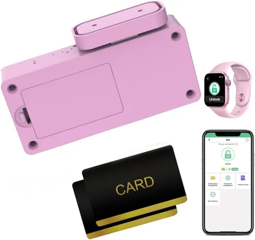 Miniatura 16 de eLinkSmart - Cerradura de gabinete oculta para cajón con tarjeta RFID NFC para niños, puerta de armario de seguridad, cocina, despensa, muebles