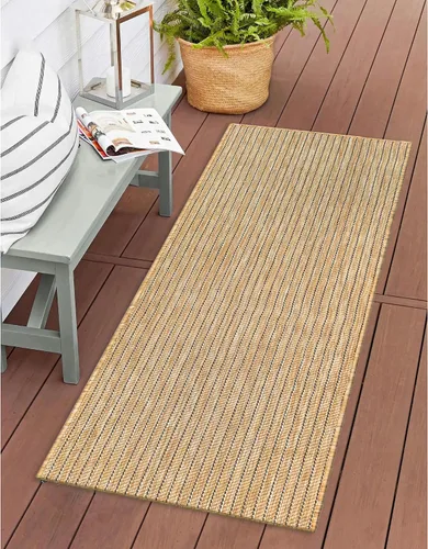 Miniatura 38 de Liora Manne Carmel - Alfombra tejida de perfil bajo de fácil cuidado para interiores y exteriores, color aguamarina, 6 pies 6 pulgadas x 9 pies 4