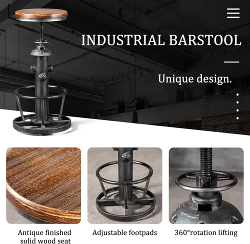 Miniatura 9 de Juego de 2, 26-30 pulgadas, diseño de boca de incendios con diseño de boca de incendios ajustable giratoria, estilo americano, estilo steampunk