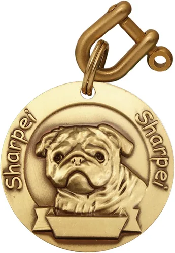 Miniatura 10 de Etiquetas de identificación para mascotas de cobre puro, etiquetas de nombre de perro personalizadas en relieve 3D con letras personalizadas