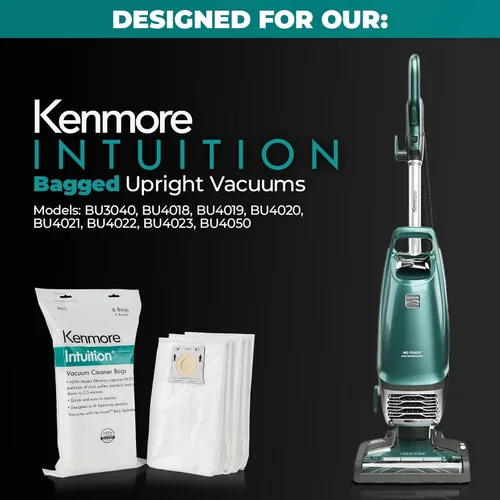 Miniatura 2 de Kenmore IB600 HEPA Reemplazo Intuition - Bolsas verticales para aspiradora BU4022, BU4020, BU4018, BU4050, BU3040, color blanco