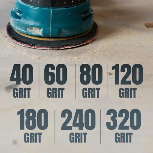 Miniatura 7 de POWERTEC 60 grano, 50 unidades, discos de lijado de 6 pulgadas – Gancho y bucle, almohadillas de lijadora orbital de óxido de aluminio de 6