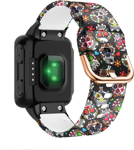 Miniatura 9 de Correa de reloj compatible con Garmin Forerunner 35, correa de repuesto de silicona con patrón de moda para hombre y mujer