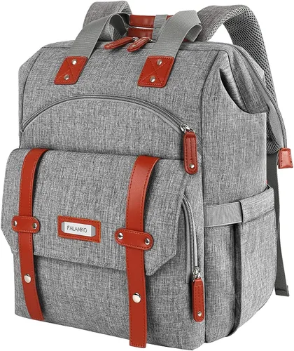 Miniatura 14 de Mochila para portátil para mujer, para trabajo de doctoras, profesoras, enfermeras, de 15.6 pulgadas, mochila universitaria de apertura amplia