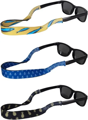 Ukes Correas flotantes de neopreno para lentes de sol para niños, paquete de 3 (lentes no incluidas)