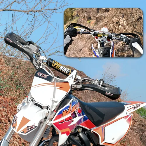 Miniatura 6 de RUTU - Kit universal de 7/8" CNC para manillar y protectores de motocicleta con empuñaduras, almohadilla para el pecho, abrazadera