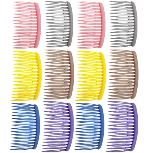 12 peines laterales para mujer, peinetas de peluquería para peinar, elegantes peines para uso doméstico, adecuados para todo tipo de cabello, peines