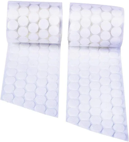 Puntos autoadhesivos, 1700 unidades (850 pares) de 0.59 pulgadas de diámetro, monedas de nailon con gancho trasero adhesivo, tiras de bucle de 0.591
