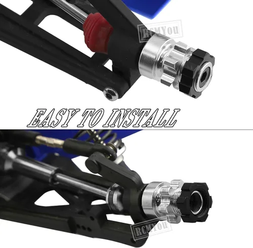 Miniatura 3 de Parte de mejoras de llave hexagonal de rueda de 0.472 in y 0.669 in para 1/10 Slash Rustler Stampede Bandit 4wd 2wd, adaptadores de cubo hexagonal