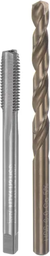 Miniatura 35 de uxcell Juego de grifos y brocas, M12 x 1.25 H2 rectos, fresadora de roscas para máquina de flauta recta, 0.413 in de acero cobalto M35 de alta