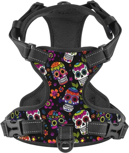 Miniatura 12 de 250th Patriotic Stars Flag Reflective Dog Harness No Pull Soft Vest Harness for Small Medium Large Dog Puppy Pets (Small Size)