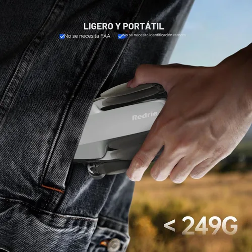Miniatura 8 de Drones con cámara para adultos 4K, dron plegable para principiantes con motor sin escobillas, seguimiento automático, vuelo con toque, vuelo