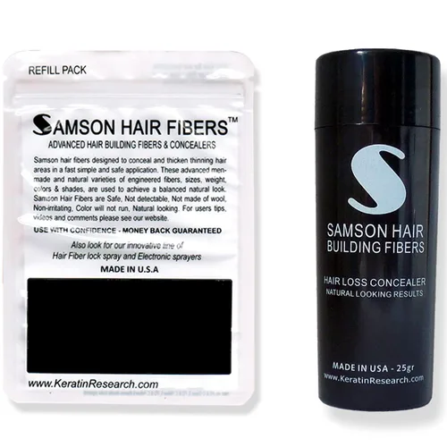 Samson Best Hair Fibers by Samson Best Hair Loss Concealer Building Fibers - Recipientes y repuestos para todas las marcas fabricadas en Estados