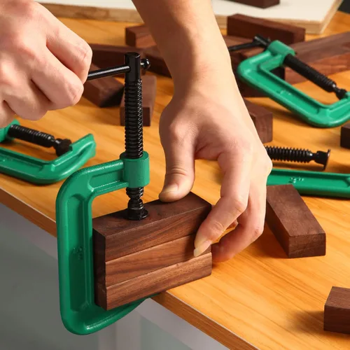 Miniatura 4 de Juego de 4 abrazaderas C de 3 pulgadas, abrazaderas en G resistentes para automóviles y madera con apertura de mandíbula deslizante para carpintería