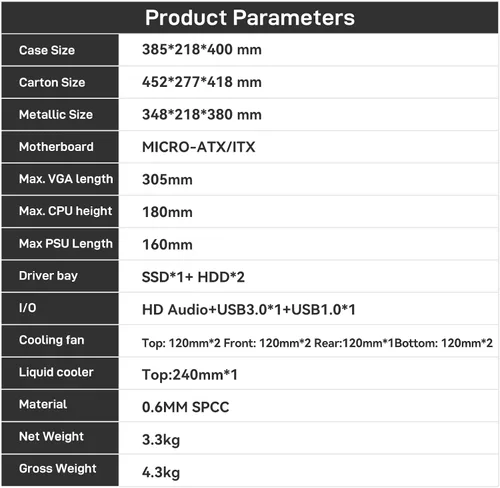 Miniatura 8 de ALSEYE Rams2.0 - Carcasa de PC de torre media Micro-ATX/ITX MATX, panel lateral de vidrio templado, filtros de polvo de control ARGB compatibles