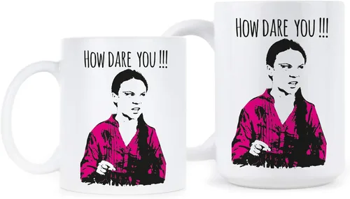 Miniatura 2 de We Got Good Greta Thunberg - Taza con texto en inglés «How Dare You Climate Change»