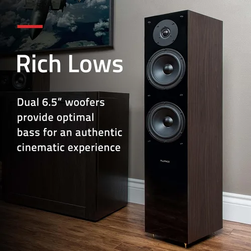 Miniatura 5 de Fluance Elite Sistema de altavoces de sonido envolvente de alta definición para cine en casa de 5.0 canales, incluye torres de pie, canal central