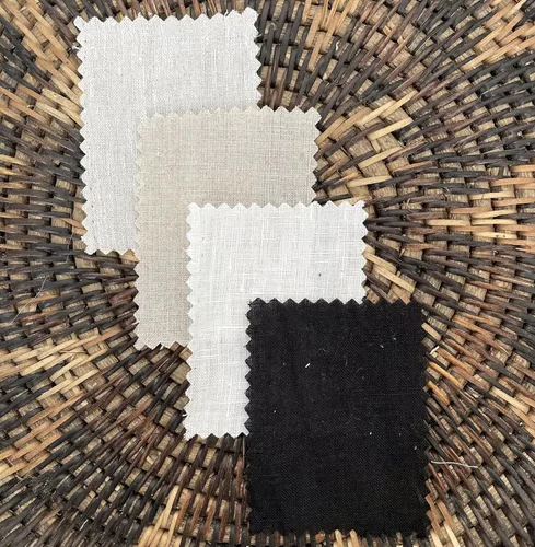 Miniatura 2 de Tela de lino natural oscura y ligera de alto trenzado Material versátil y duradero para creaciones elegantes, ideal para coser y decoración