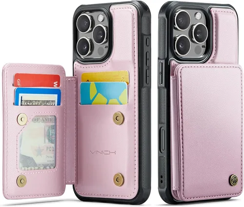 Miniatura 49 de Vinich Funda tipo cartera para iPhone 11 con tarjetero, bloqueo RFID, ranuras de crédito, función atril, a prueba de golpes, para iPhone 11 de 6.1