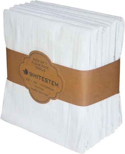 Miniatura 45 de Toallas de saco de harina, toalla de té para manualidades, toalla de cocina, toallas de secado de platos, toalla de algodón en blanco para bordado
