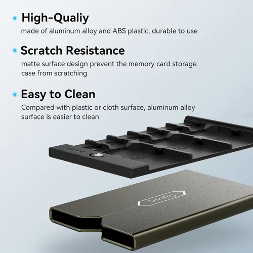 Miniatura 4 de SMALLRIG Funda para Tarjetas de Memoria Soporte Anti-Choque Anti-Caída y Arañazos Adecuada para Tarjetas SD/Micro SD/SIM para Entusiastas