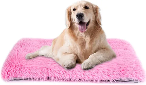 Miniatura 18 de Cama lavable a máquina, almohadilla de felpa de lujo para perros y gatos, tapete inferior antideslizante para perrera, camas peludas para razas